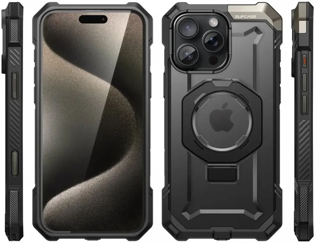 Supcase Unicorn Beetle Grip Hoesje iPhone 16 Pro - MagSafe/Qi2 - Zwart - afbeelding 4 van 6