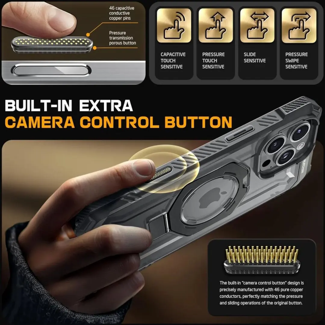 Supcase Unicorn Beetle Grip Hoesje iPhone 16 Pro - MagSafe/Qi2 - Zwart - afbeelding 3 van 6