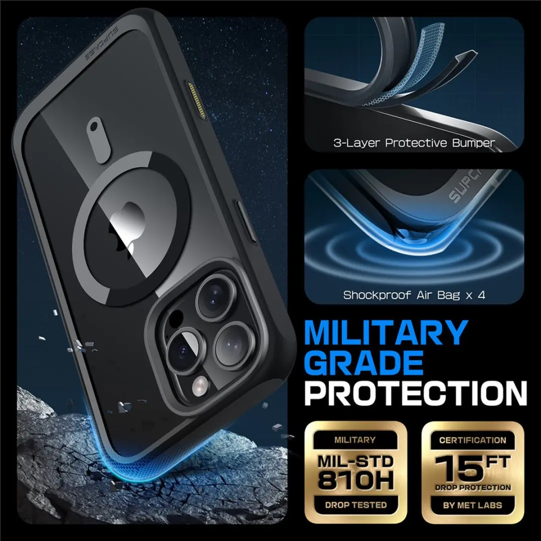 Supcase UB 12028 iPhone 16 Pro Hoesje - MagSafe - Zwart - afbeelding 2 van 6