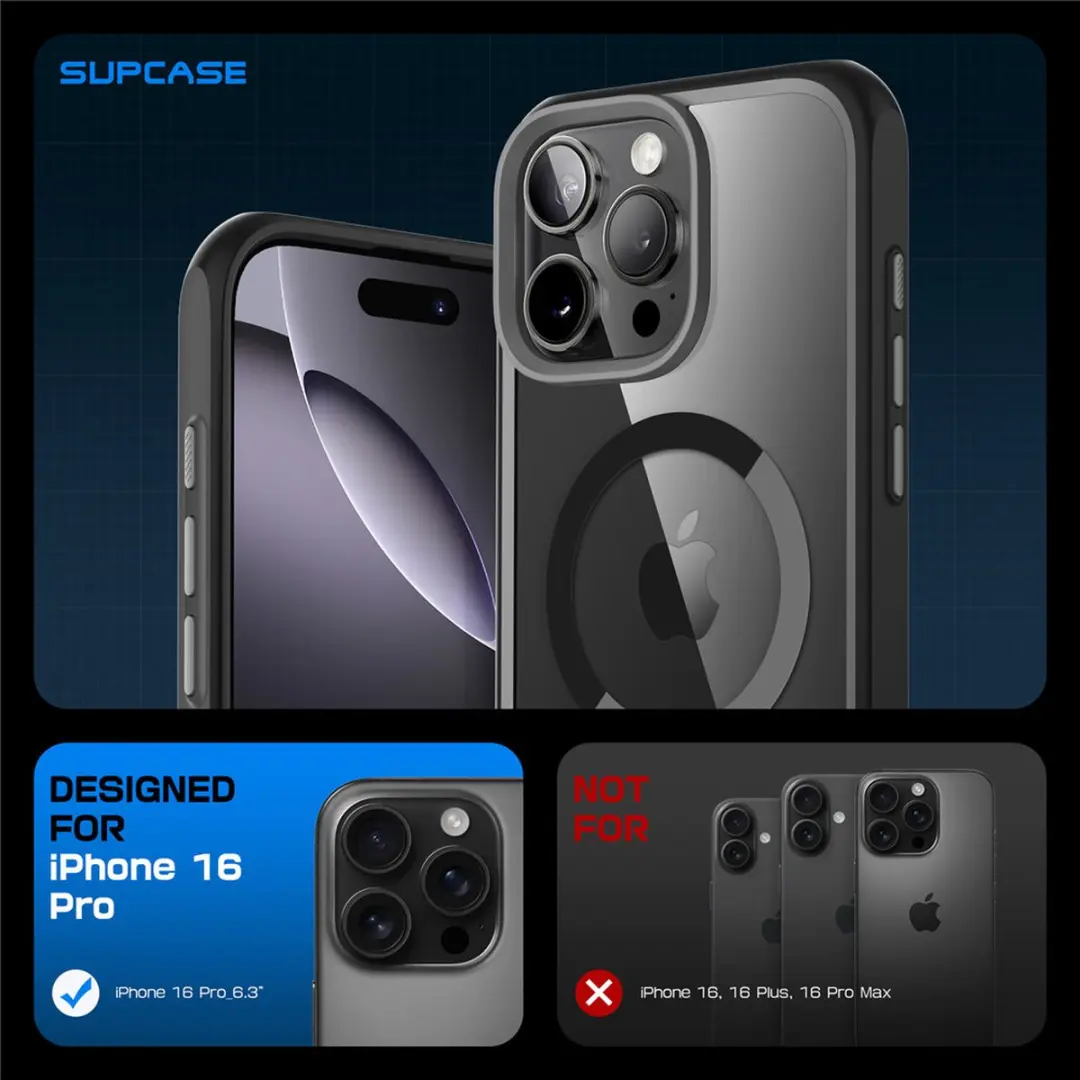 Supcase UB 12028 iPhone 16 Pro Hoesje - MagSafe - Zwart - afbeelding 4 van 6