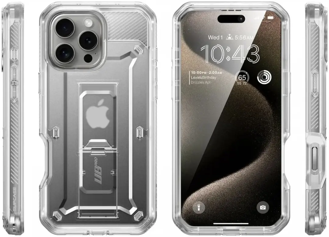 Supcase Unicorn Beetle Pro BACK-SPC-PRO-CL-16X iPhone 16 Pro Max Hoesje - Transparant - afbeelding 5 van 6