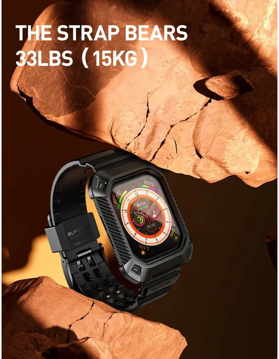 Supcase UB Pro Apple Watch 42mm Hoesje - Zwart