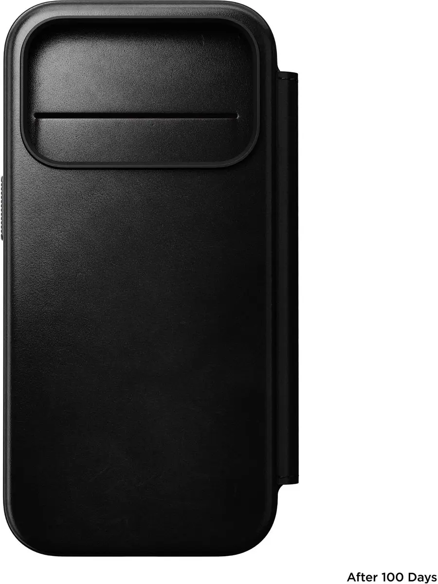 NOMAD Horween Lederen Folio iPhone 17 Pro 114684114040 - 3 Pasjes - Zwart