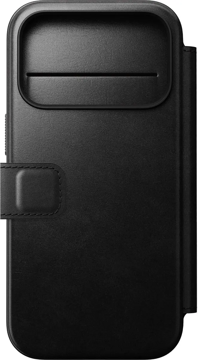 NOMAD Horween Lederen Folio iPhone 17 Pro 114684114040 - 3 Pasjes - Zwart - afbeelding 6 van 6