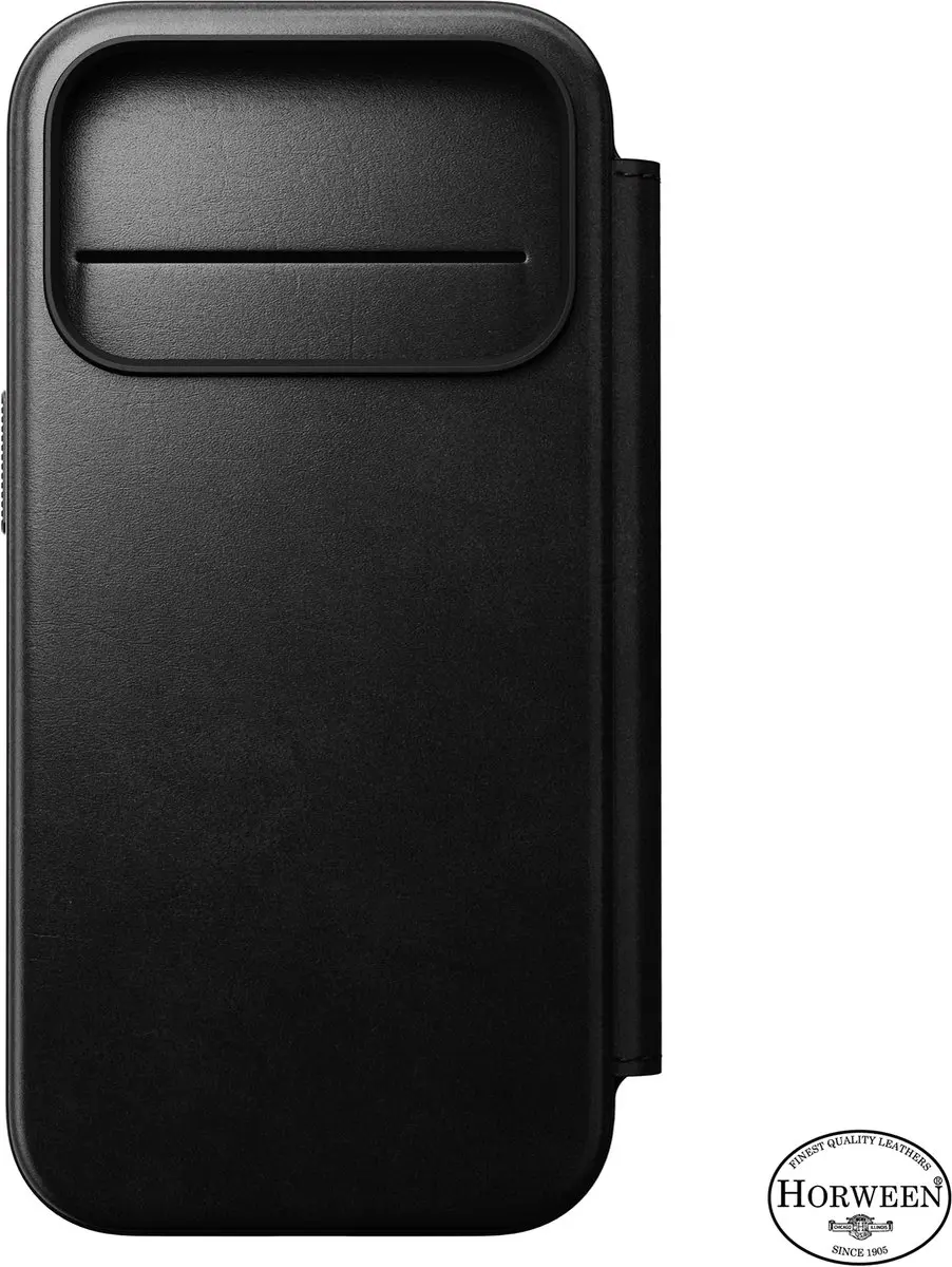 NOMAD Horween Lederen Folio iPhone 17 Pro 114684114040 - 3 Pasjes - Zwart