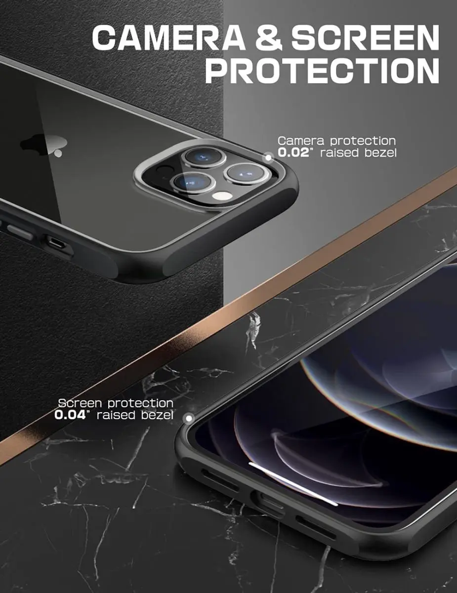 Supcase Unicorn Beetle Style Hoesje iPhone 13 Pro - Transparant Zwart - afbeelding 3 van 6