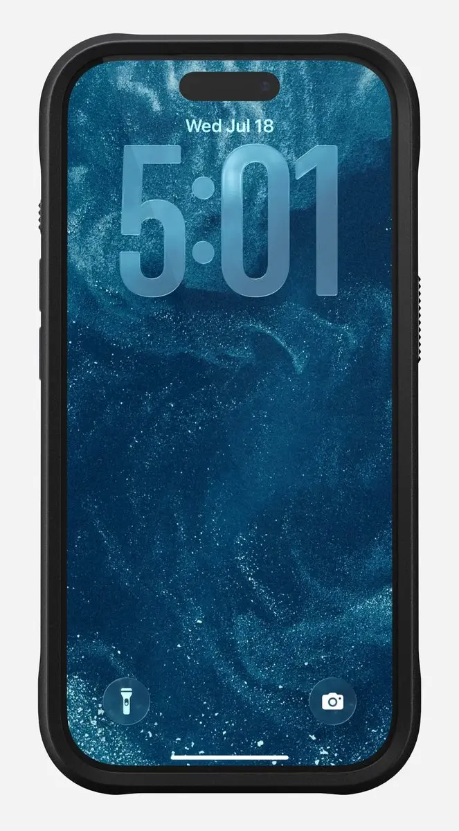 NOMAD Horween Rugged Hoesje iPhone 17 Pro 114709114040 - Zwart