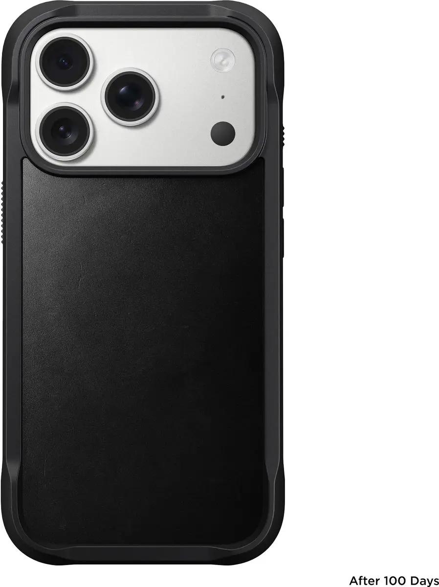 NOMAD Horween Rugged Hoesje iPhone 17 Pro 114709114040 - Zwart