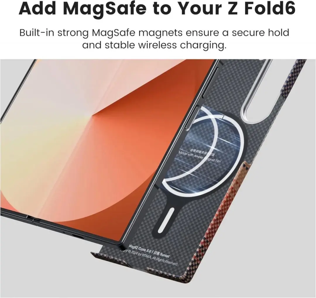 Pitaka MagEZ 5 Hoesje Samsung Galaxy Z Fold6 - Rood
