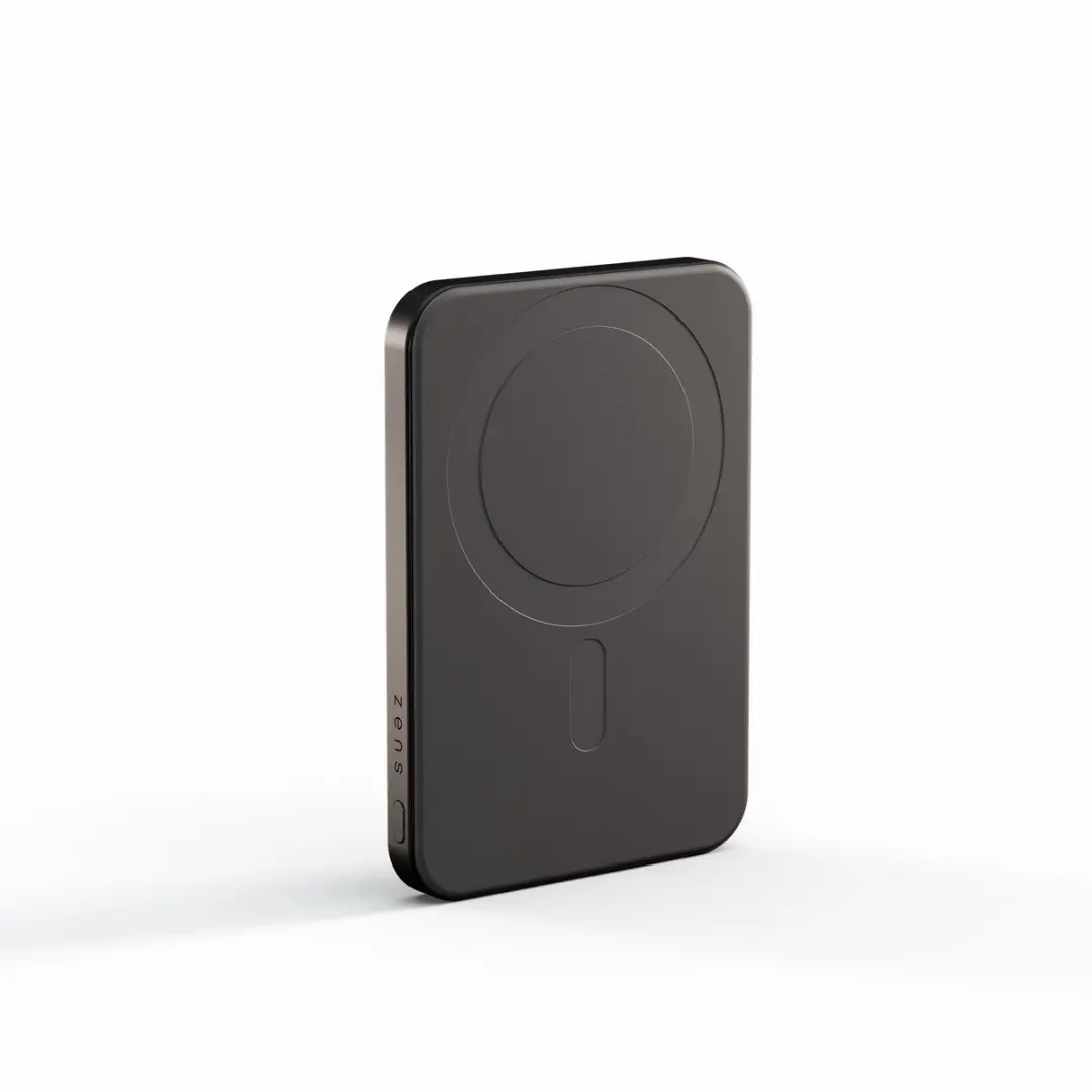 Zens Slim Aluminium Powerbank 5000 mAh 1× Qi2 15 W MagSafe magnetisch draadloze