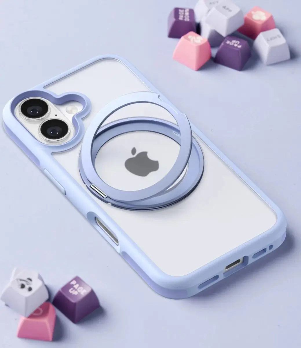Torras UPRO Ostand R Fusion Hoesje iPhone 16 - Blauw