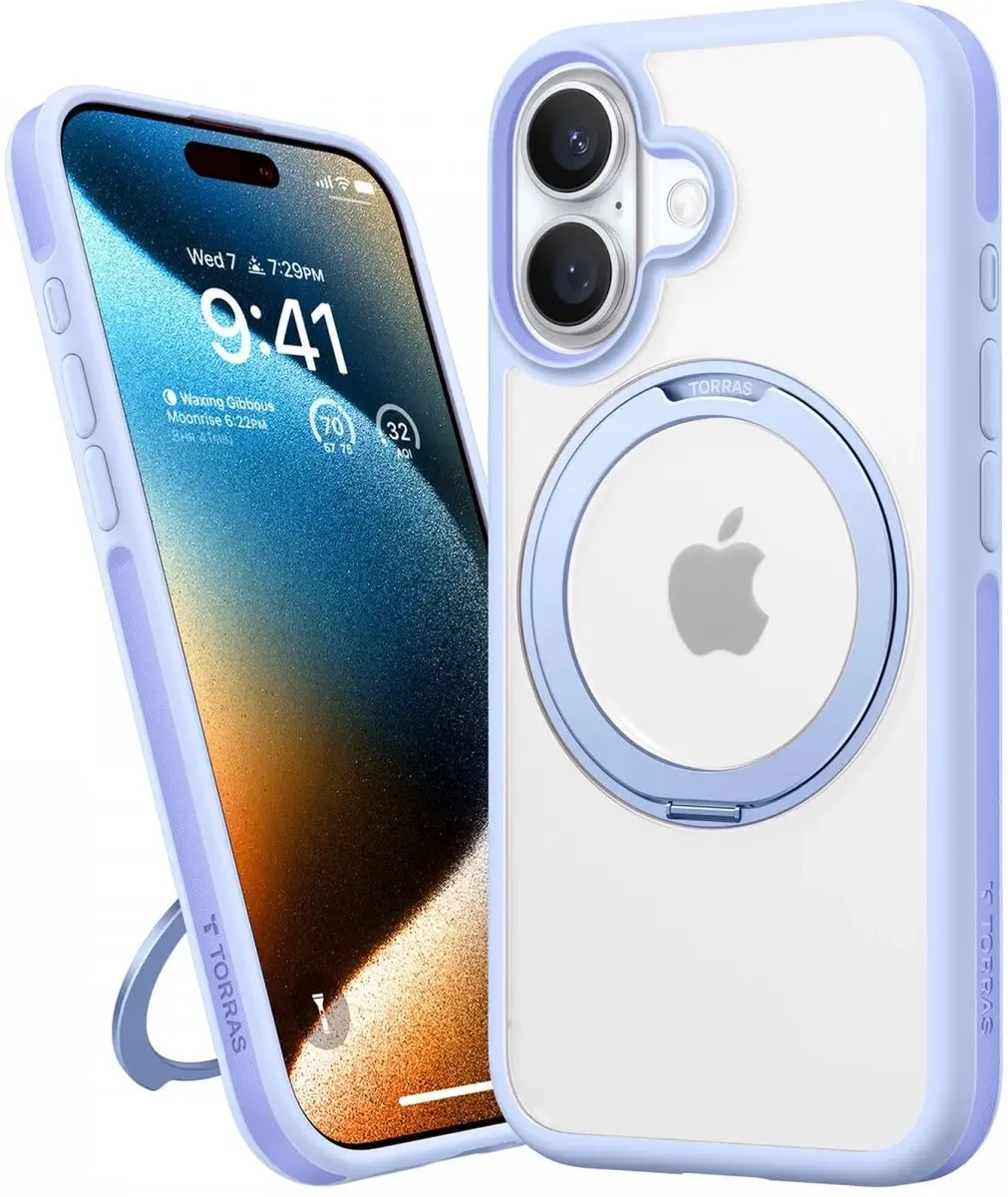 Torras UPRO Ostand R Fusion Hoesje iPhone 16 - Blauw