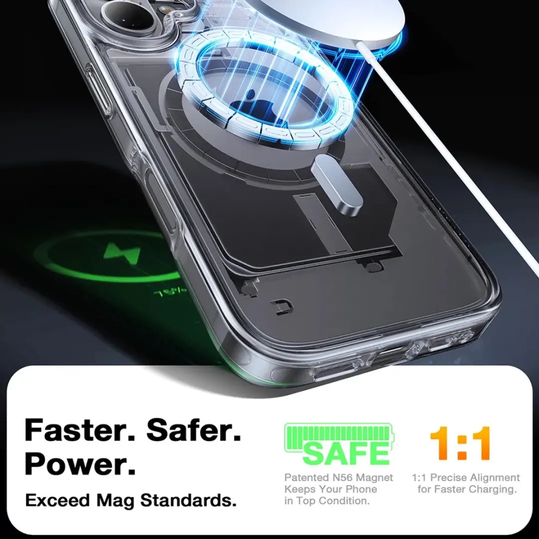 Torras Diamond Back Cover iPhone 16 - Transparant