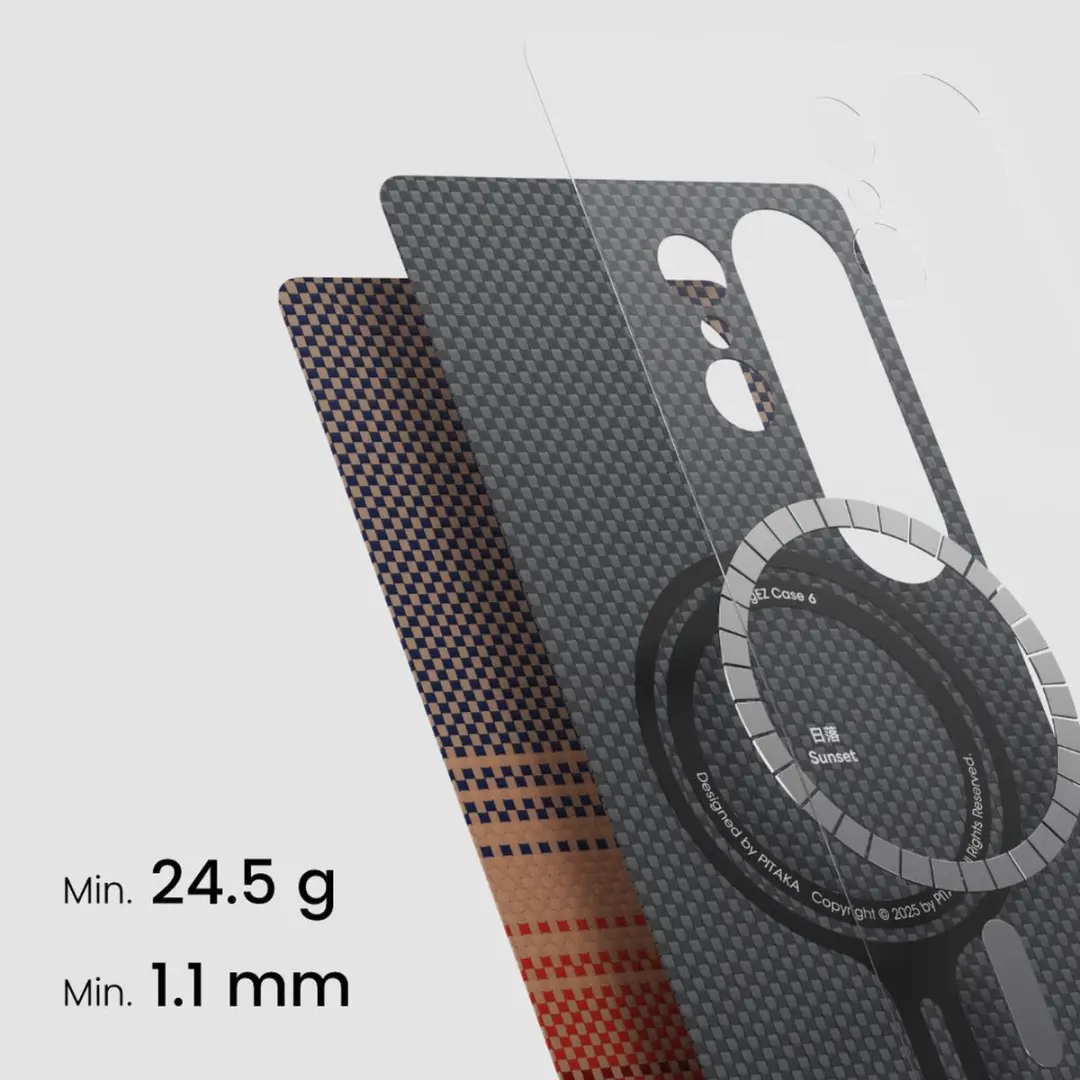 Pitaka Edge Case Samsung Galaxy S26 Ultra - 600D Aramidevezel - Sunset