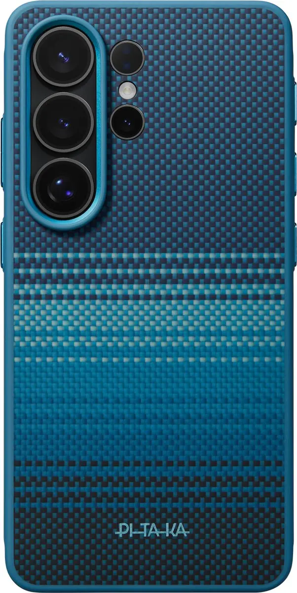 Pitaka Cairn Aaron Hoesje S26 Ultra - 1500D Aramide - Blauw - MagSafe