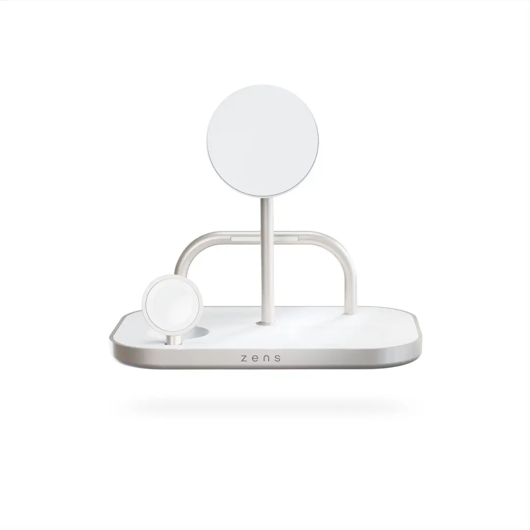 Zens 4 in 1 Wireless Charger 4× Qi2 15 W USB-C 60 W MagSafe draadloze lader iPh