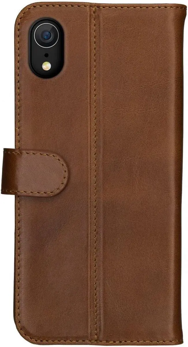 Rosso Deluxe Book Case iPhone XR - 3 Pasjes Bruin