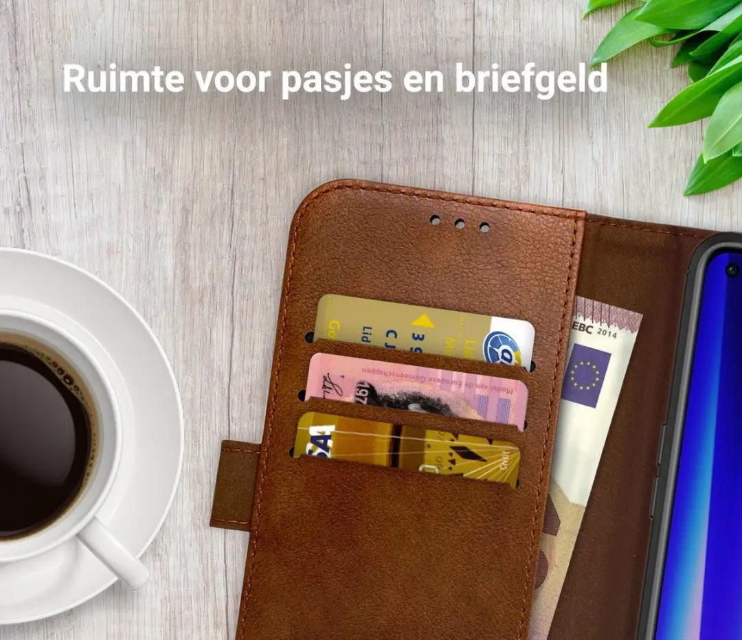 Rosso Element Book Case Wallet OnePlus Nord CE 2 - 3 Pasjes - Bruin