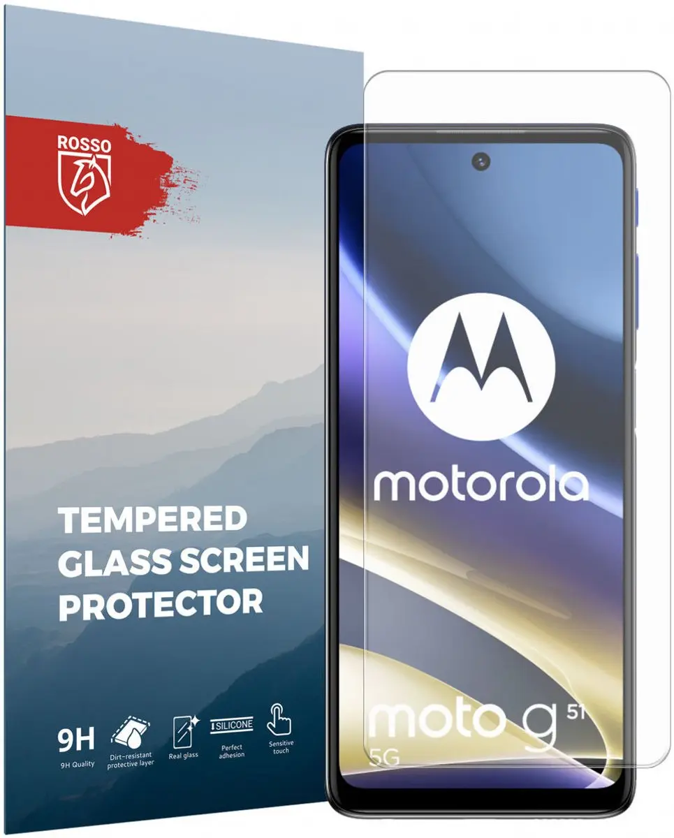 Rosso 9H Tempered Glass Moto G51 Schermbeschermer