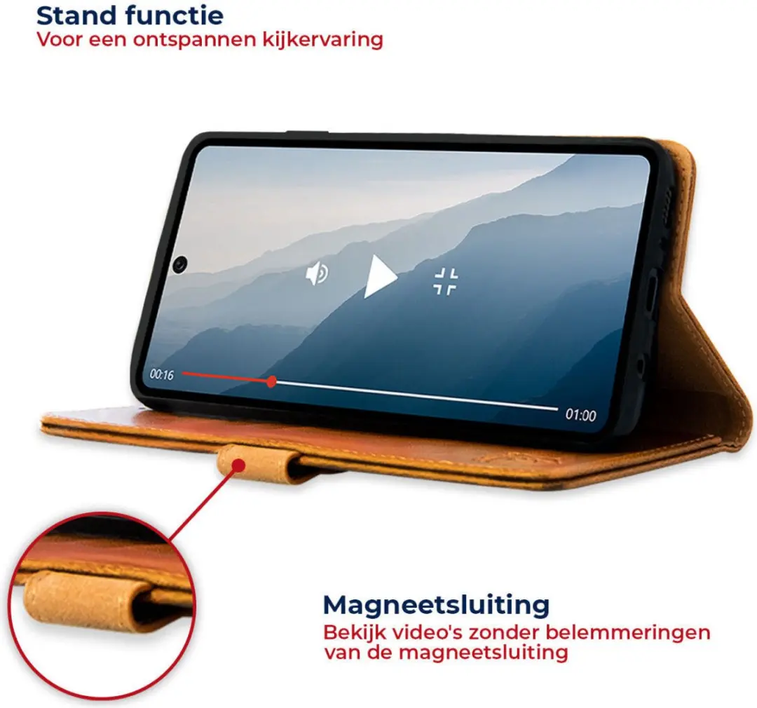 Rosso Element Book Case Wallet Xiaomi 12/12X - 3 Pasjes - Bruin