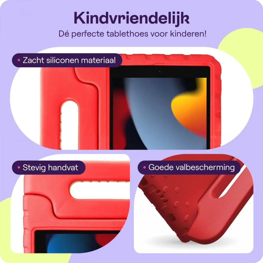 HappyCase Kinderhoes iPad 10.2 2019-2021 - Rood