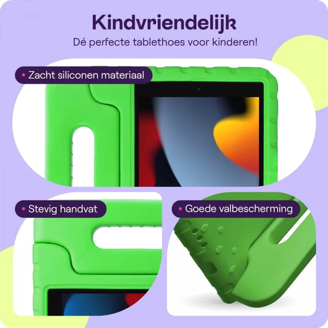 HappyCase Kinder Tablethoes Apple iPad 10.2" - Groen