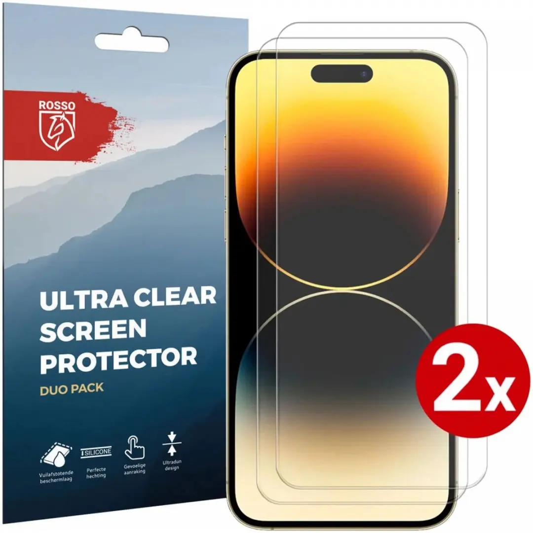 Rosso Screen Protector Ultra Clear 2 Stuks
