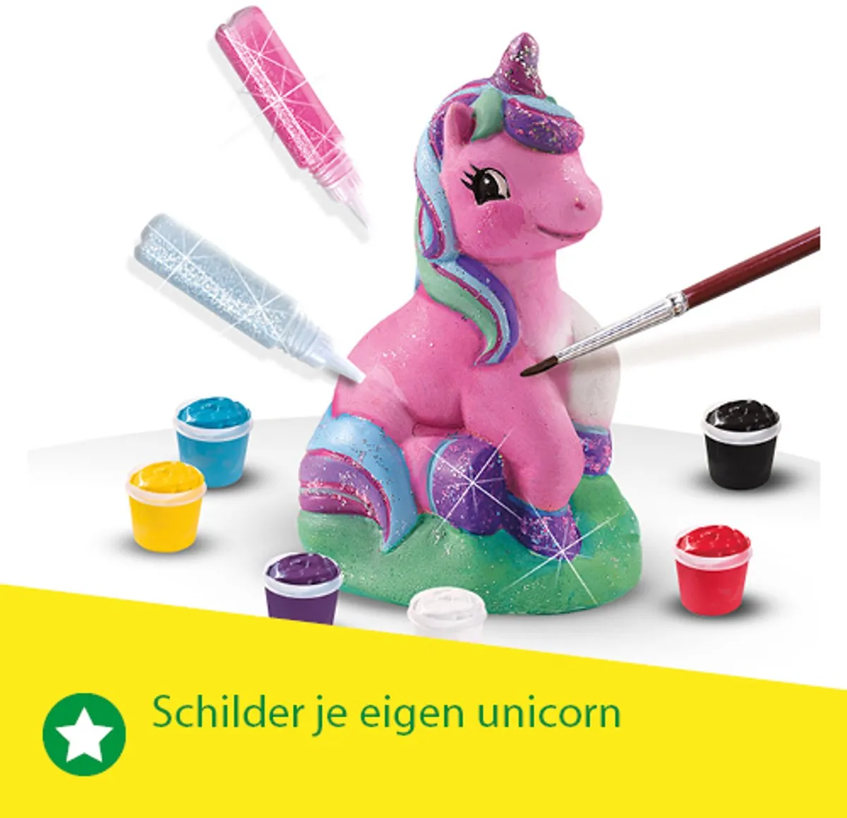 SES Creative Hobby Pink Unicorn Knutselset - 3 Stuks