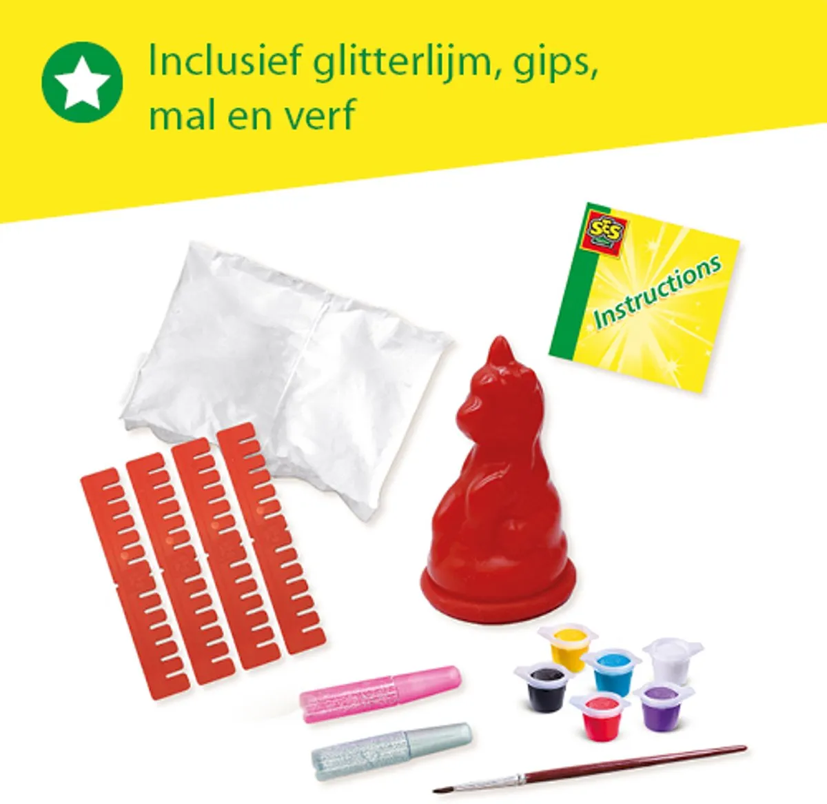 SES Creative Hobby Pink Unicorn Knutselset - 3 Stuks