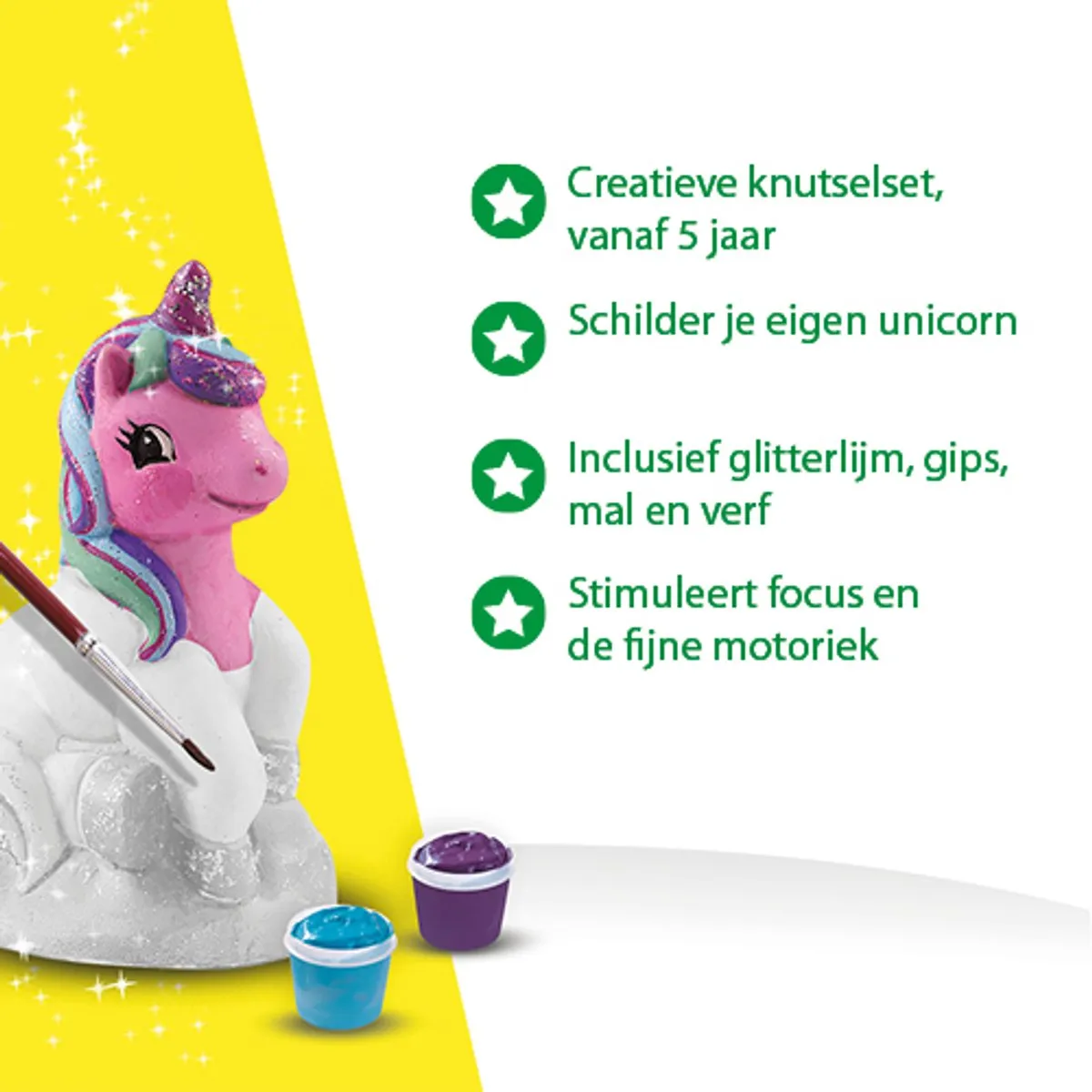 SES Creative Hobby Pink Unicorn Knutselset - 3 Stuks