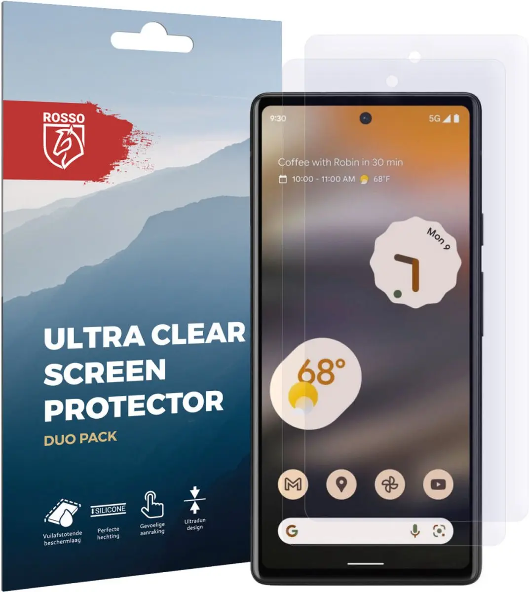 Rosso Ultra Clear Screen Protector - 2 Stuks - Google Pixel 6a