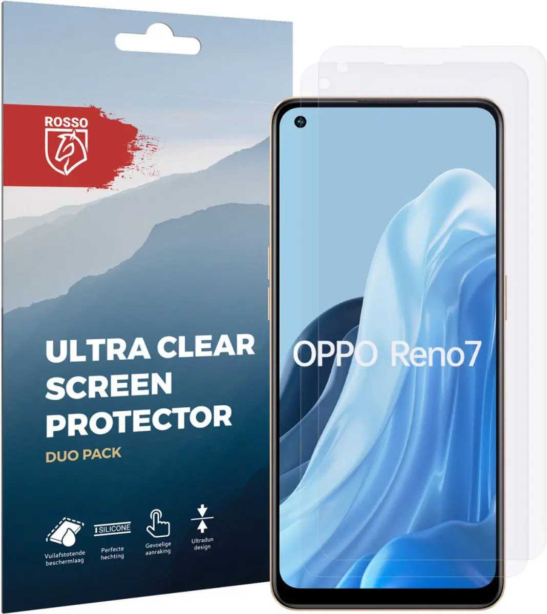 Rosso Screen Protector Ultra Clear Oppo Reno 7 - 2 Stuks