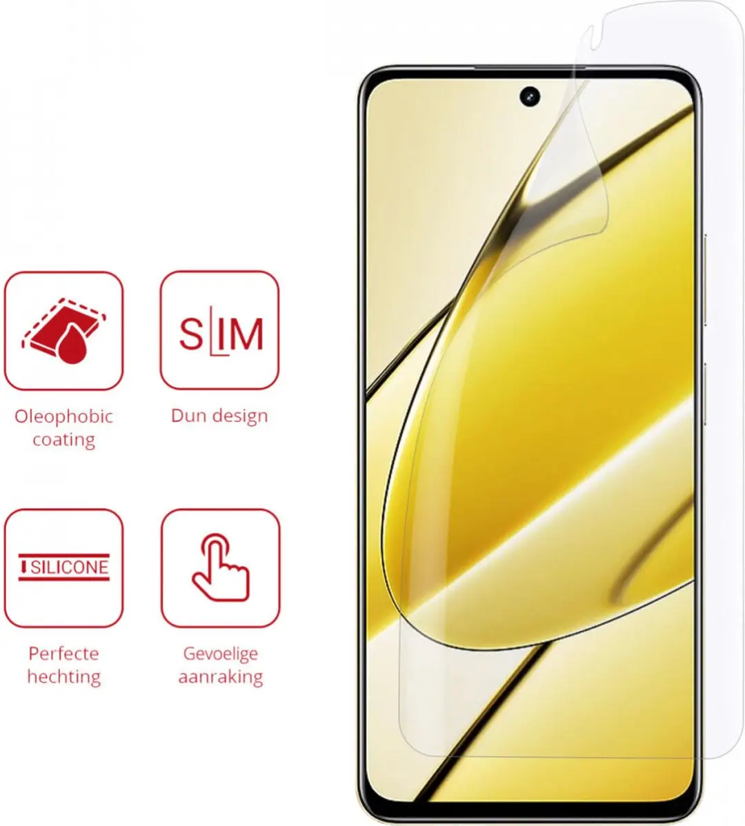 Rosso Screen Protector Ultra Clear - Realme 11 - 2 Stuks