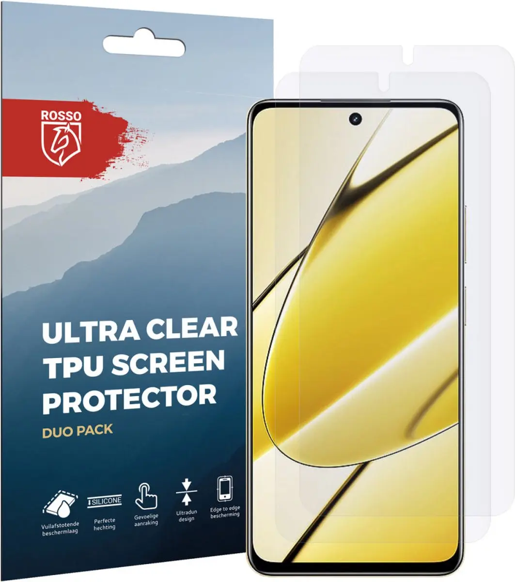 Rosso Screen Protector Ultra Clear - Realme 11 - 2 Stuks