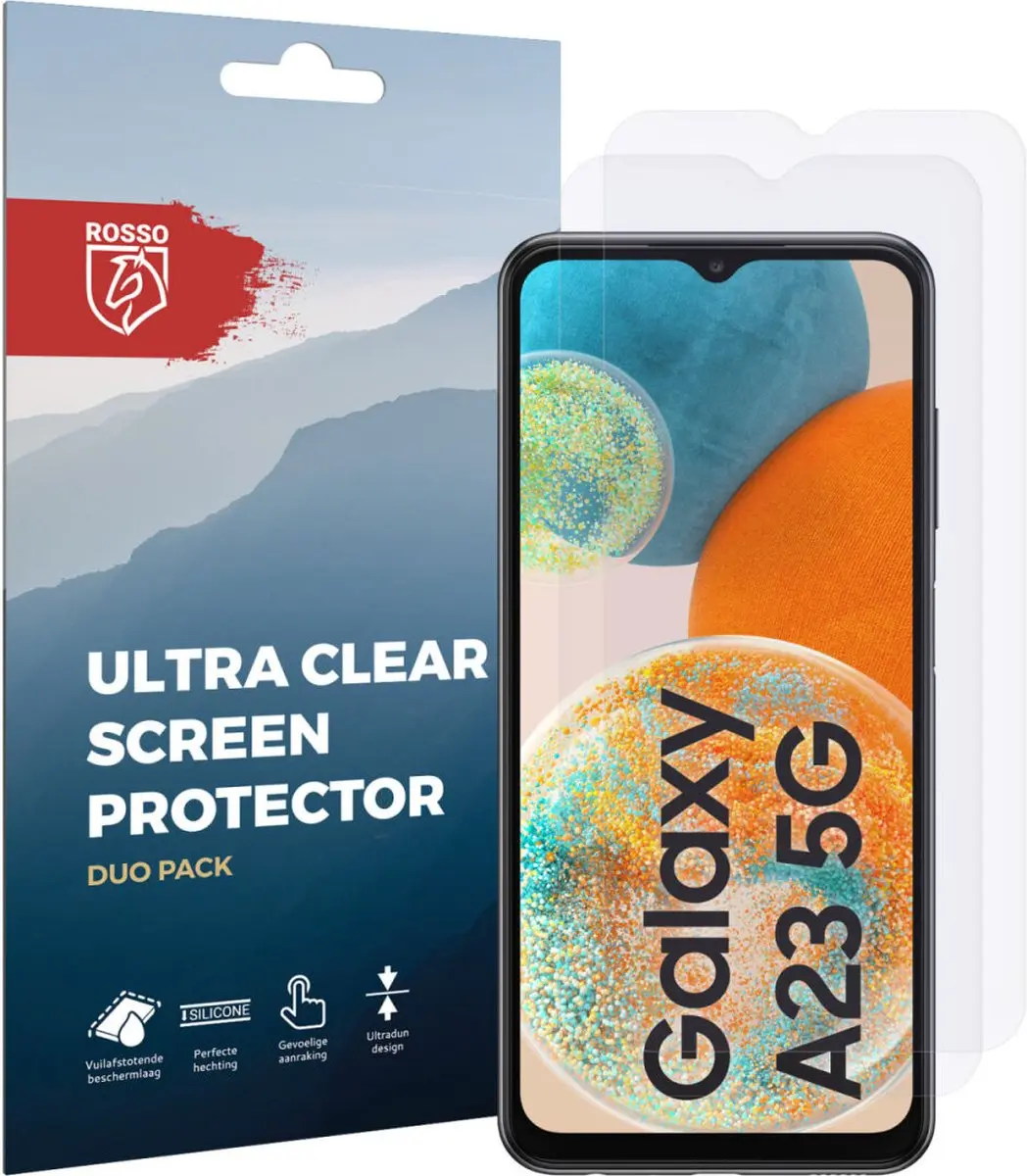 Rosso Screen Protector Ultra Clear - 2 Stuks - Samsung Galaxy A23/M23