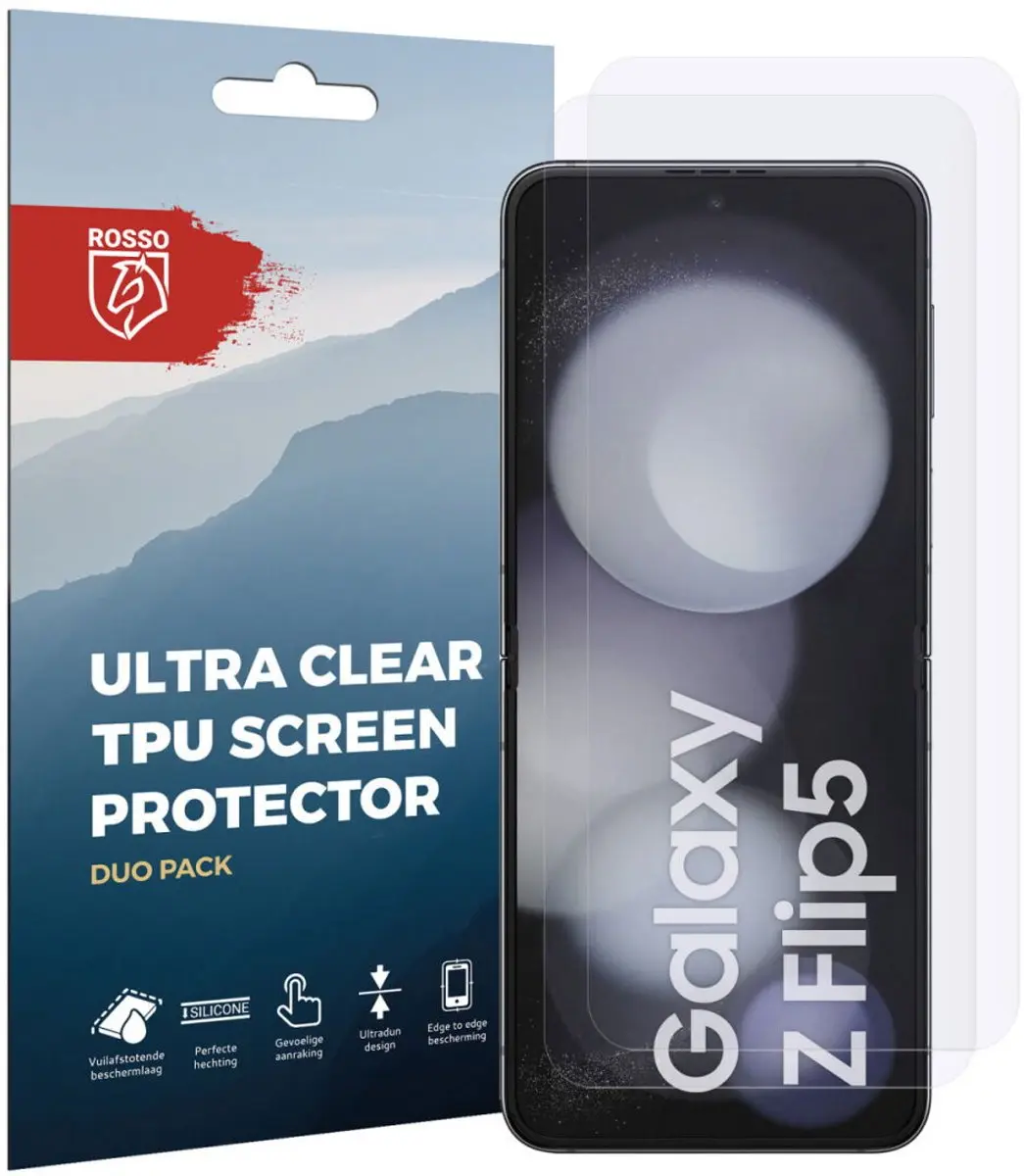 Rosso Screen Protector Ultra Clear - 2 Stuks - Samsung Galaxy Z Flip 5