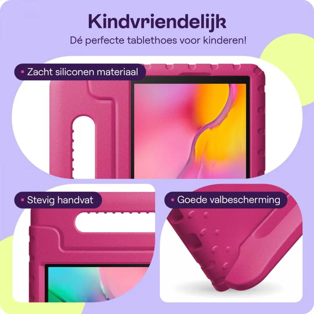 HappyCase Kinder Tablethoes Samsung Galaxy Tab A 10.1 (2019) - Roze - afbeelding 5 van 6