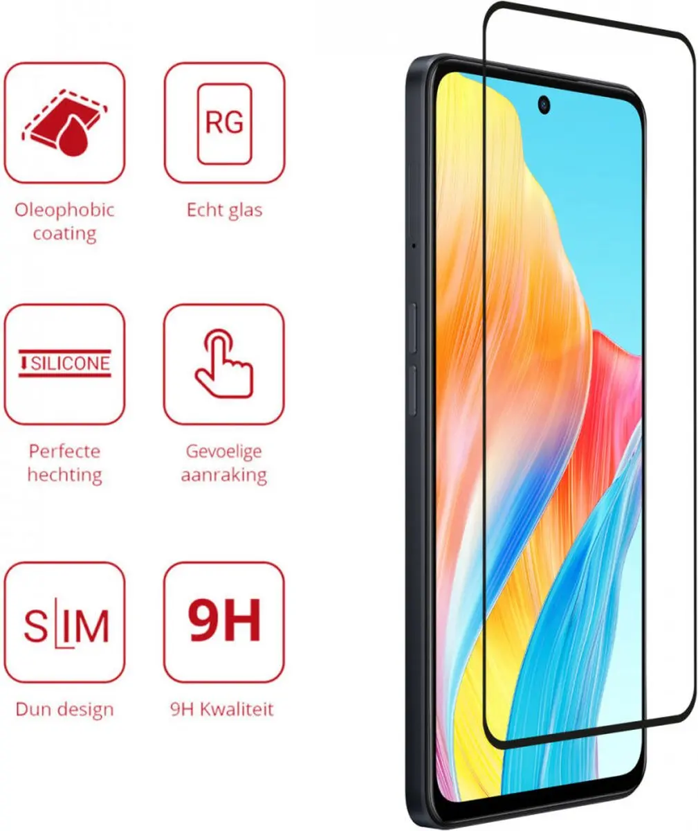 Rosso 9H Tempered Glass Screen Protector Oppo A98