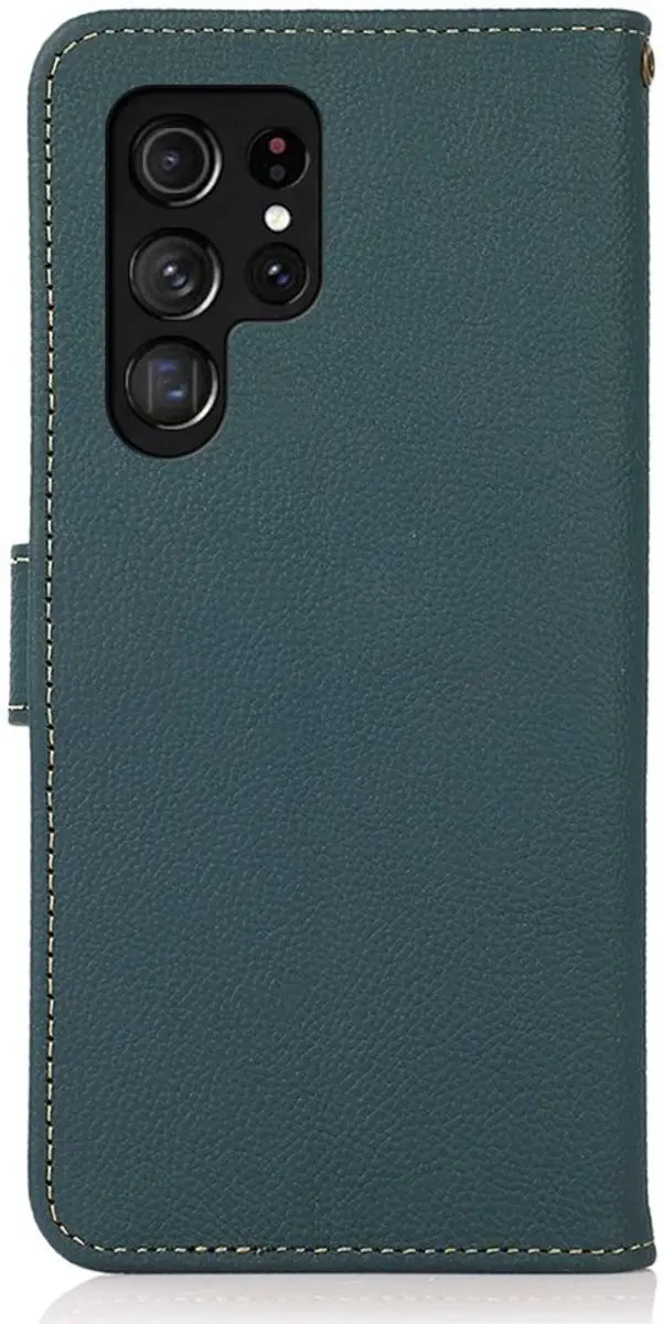 Khazneh Hoesje Book Case Groen - Samsung Galaxy S23 Ultra - 3 Pasjes
