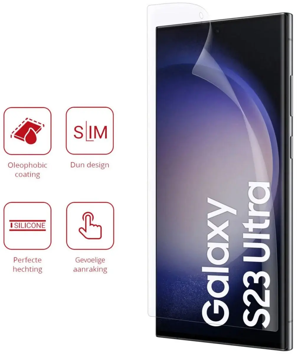 Rosso Screen Protector Ultra Clear - 2 Stuks - Samsung Galaxy S23 Ultra