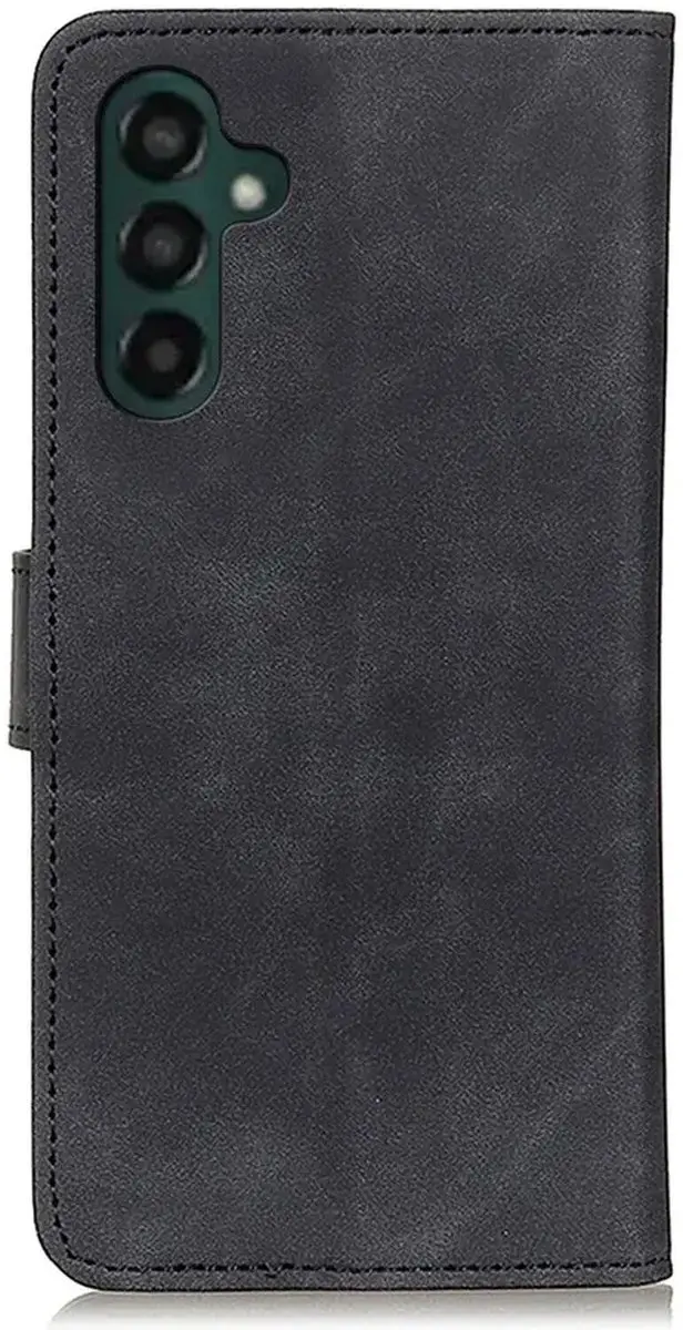 Khazneh Hoesje Samsung Galaxy A55 Retro Wallet - Zwart - afbeelding 6 van 6