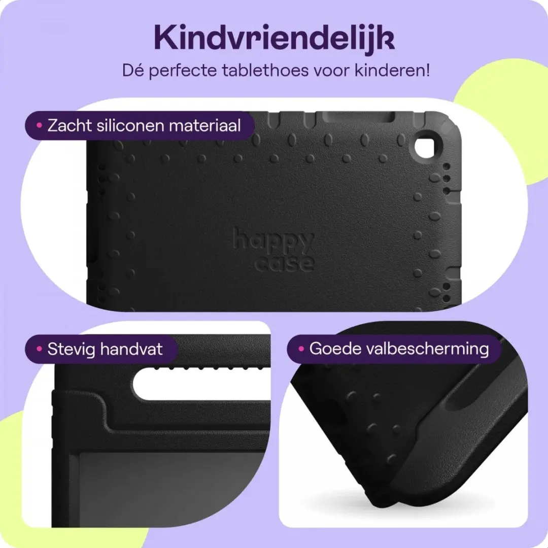 HappyCase Candy+ Kinderhoes Samsung Tab A9 Plus 11" - Zwart - afbeelding 4 van 6