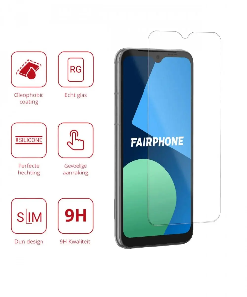 Rosso 9H Tempered Glass Screen Protector Fairphone 4 - 1 Stuk