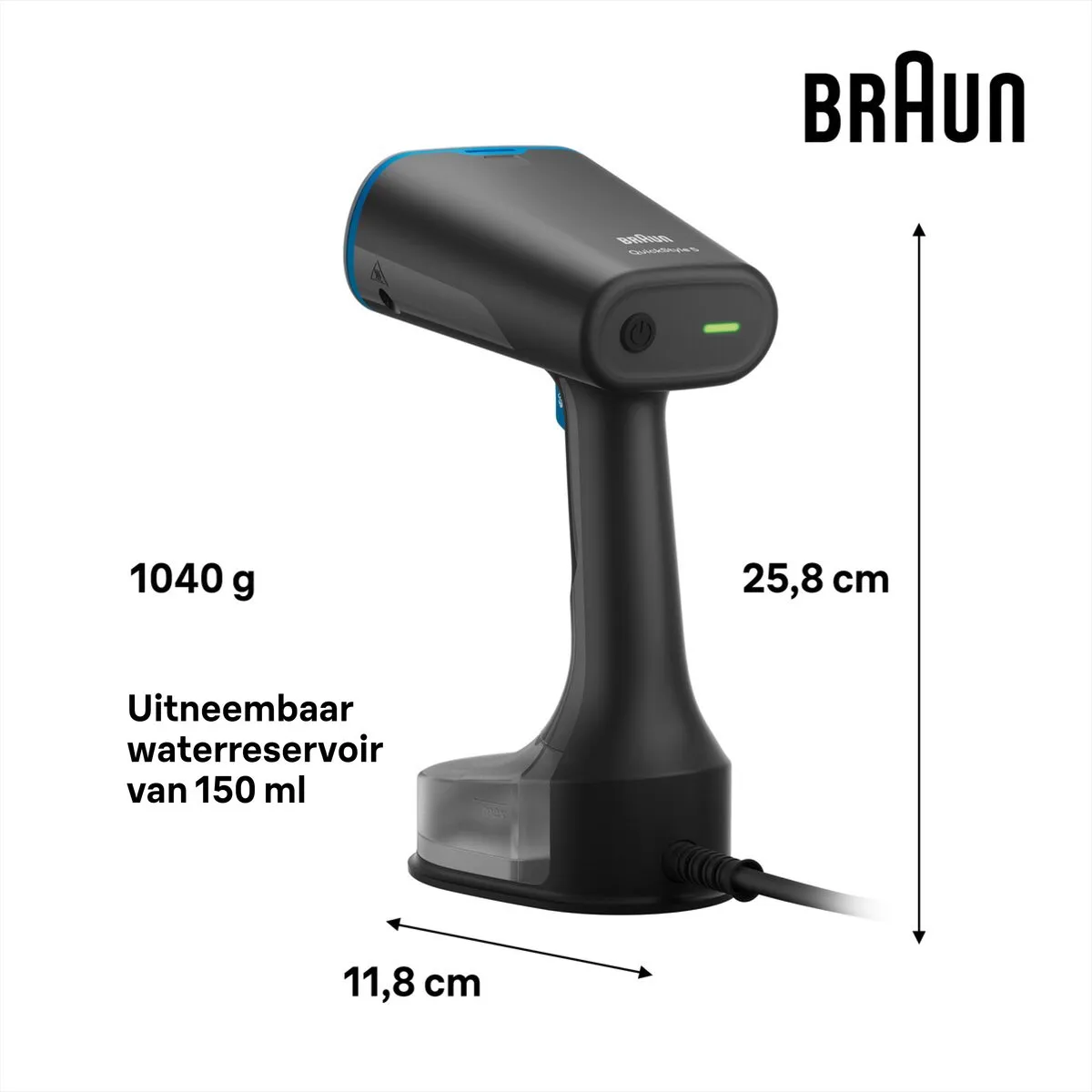 Braun QuickStyle 5 GS5031BL Handstomer - Zwart