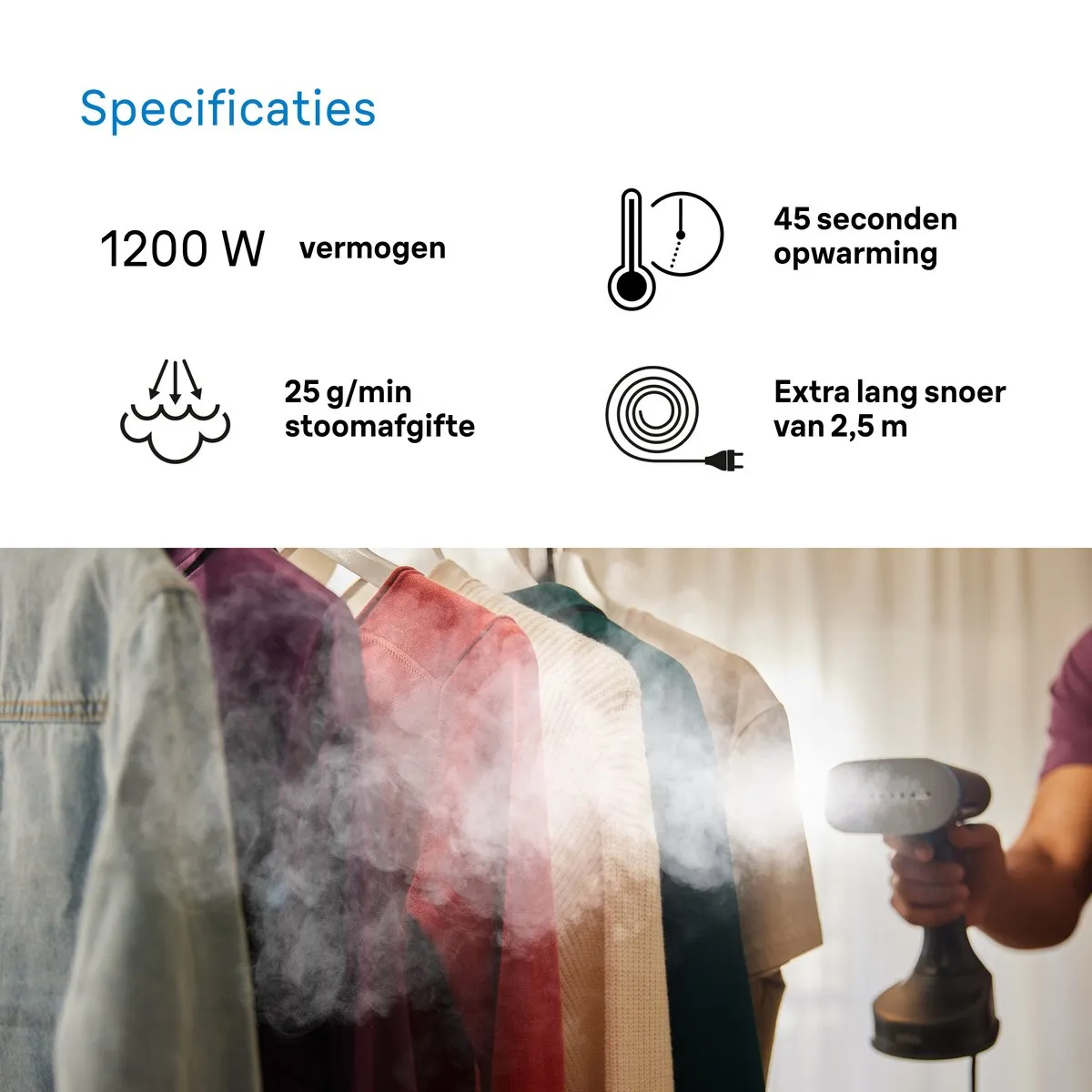 Braun QuickStyle 5 GS5031BL Handstomer - Zwart