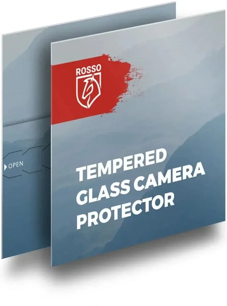 Rosso Camera Protector iPhone 16 Pro/Pro Max - Ultra Dun Glas - Zwart - afbeelding 6 van 6