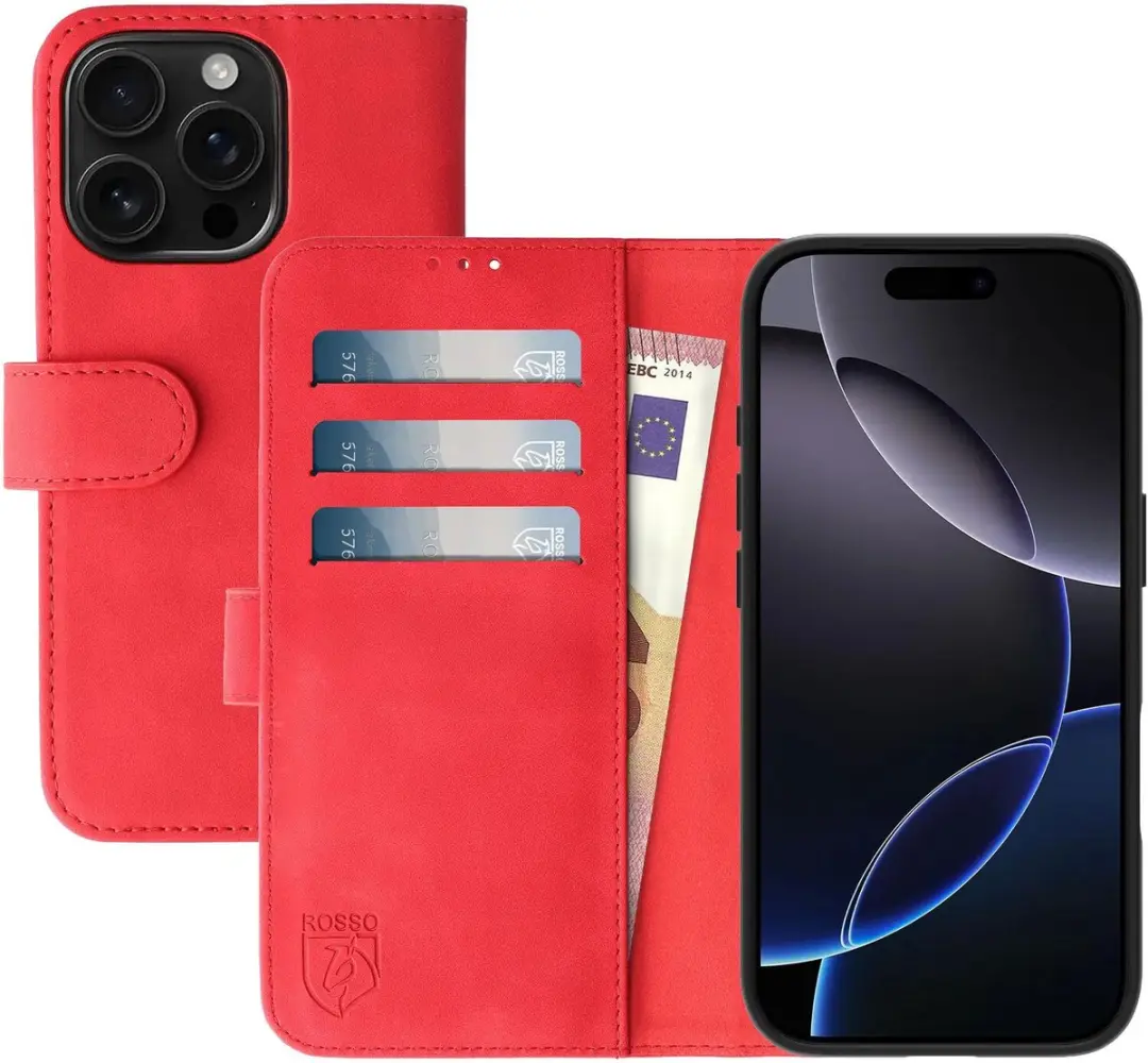 Rosso Element Wallet Book Case iPhone 16 Pro