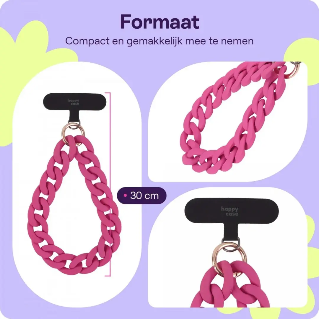 HappyCase Madeira Telefoonkoord 30cm - Roze