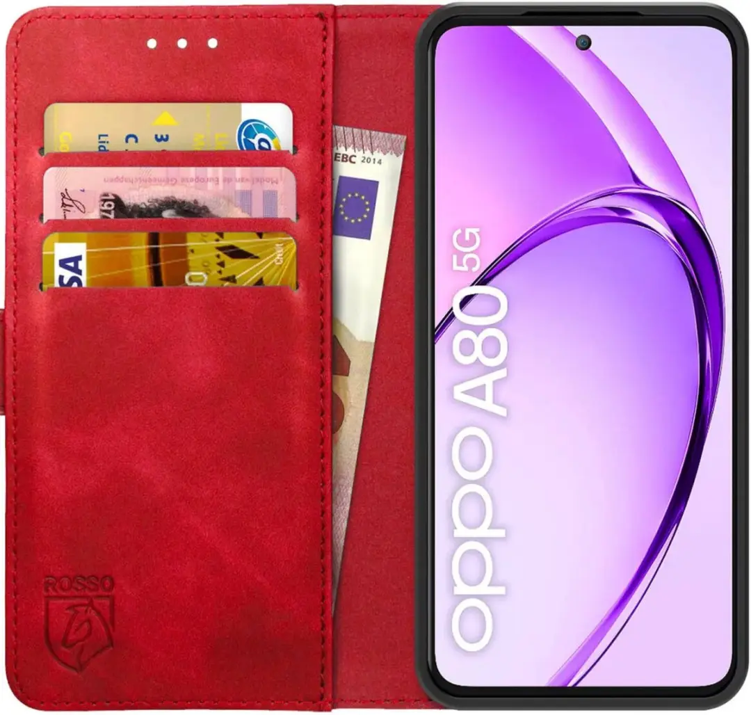 Rosso Element Wallet Book Case Oppo A80