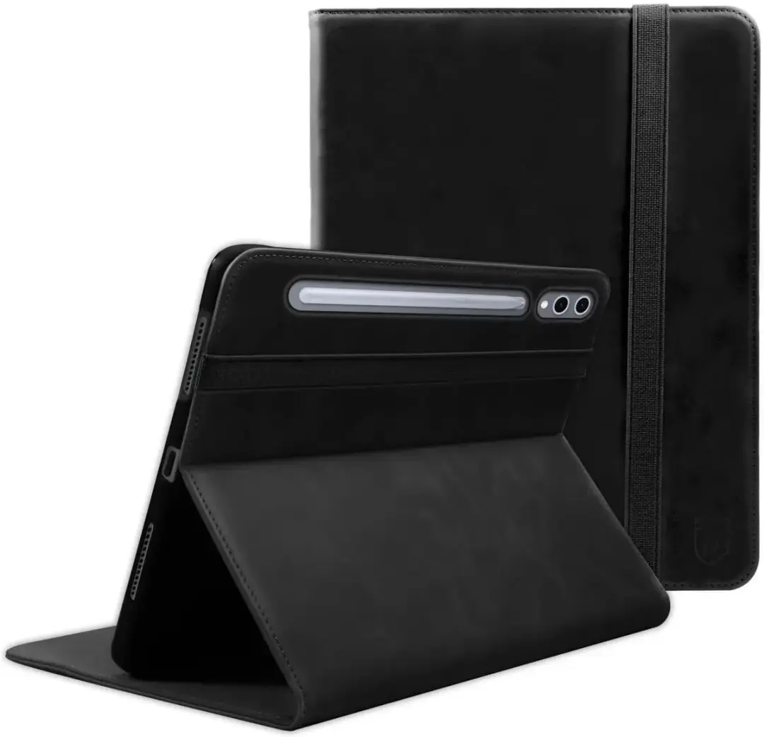 Rosso Deluxe Hoes Samsung Galaxy Tab S10 Plus - Echt Leer Zwart - 208671
